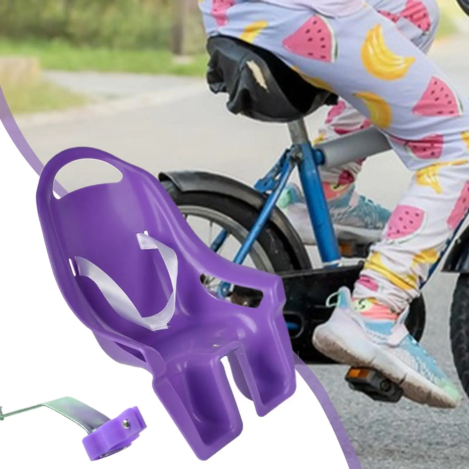 Bicycle Seat and Helmet for Dolls (Pink) Doll Bike Attachment Accessory for Daughter Granddaughter