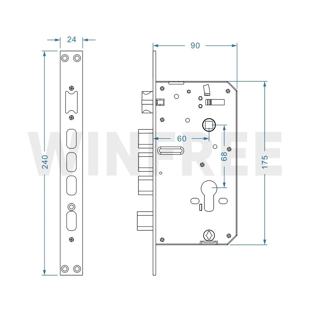 WINFREE-cerradura inteligente de reconocimiento facial 3D, acceso facial, huella dactilar, entrada sin llave, protección de seguridad, cerradura de puerta