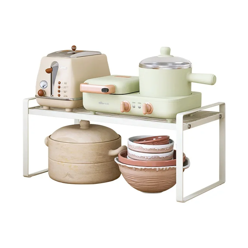 Multifunctional Modern Kitchen Floor Spice Rack Single Tier Space-Saving Non-Folding Carbon Steel Storage for Home Decorations