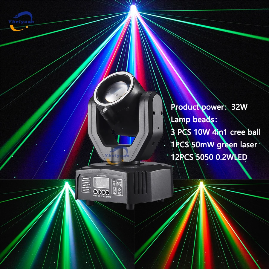 Super Mini Moving Head Beam Light with Aperture and Remote Control DMX512 DJ Disco KTV Bar Christmas Birthday Party Effect Light