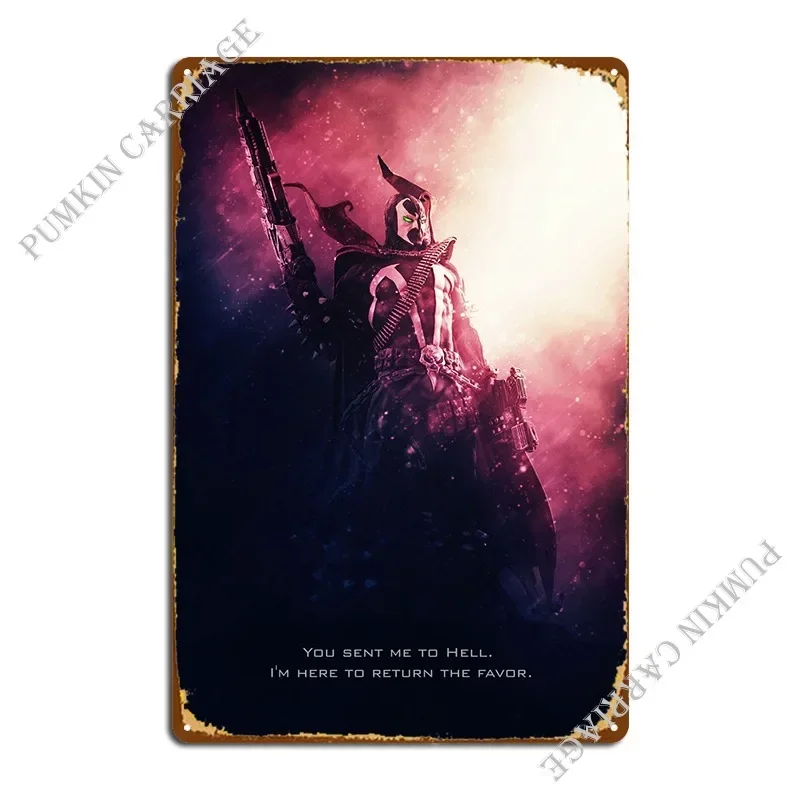 Spawn Modern Metal Plaque Mural Painting Wall Cave Wall Cave Create Tin Sign Poster
