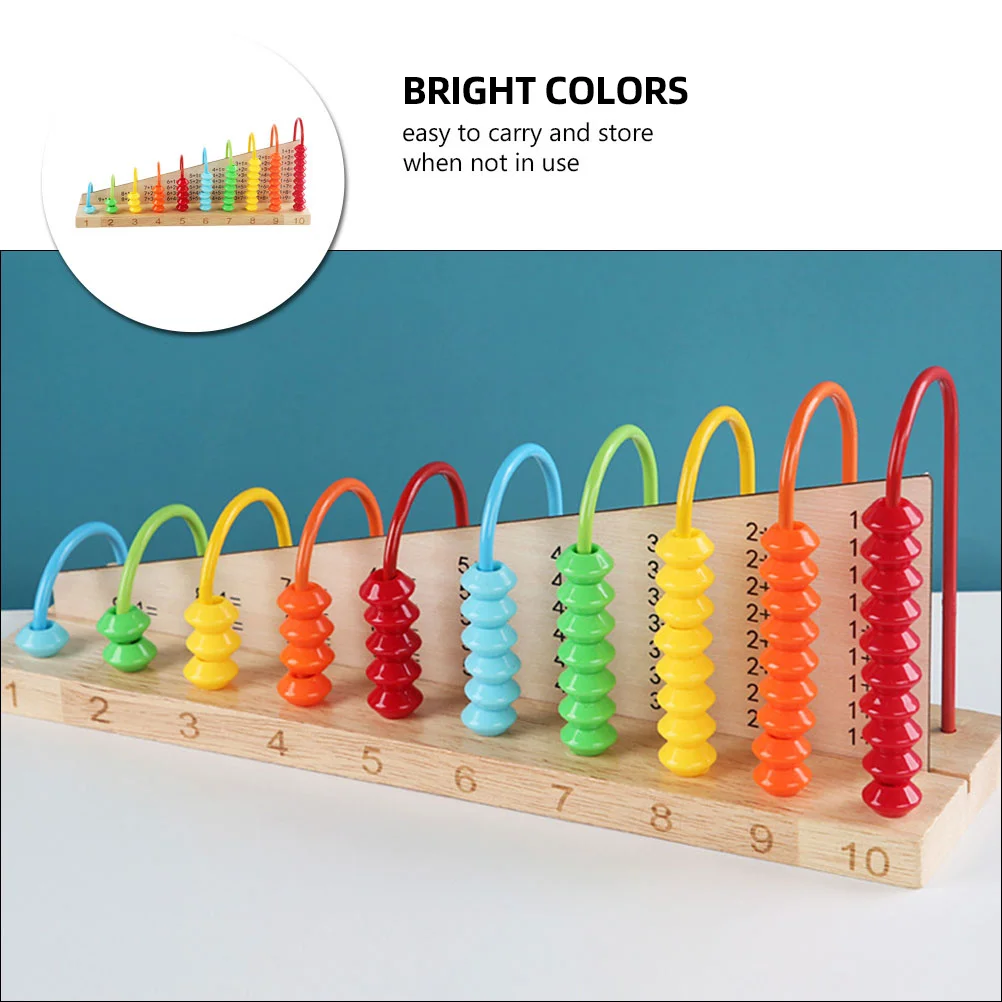 

Colorful Wooden Abacus Kids Math Learning Counting Teaching Aid Mental Arithmetic Educational Bead Frame For Children Students