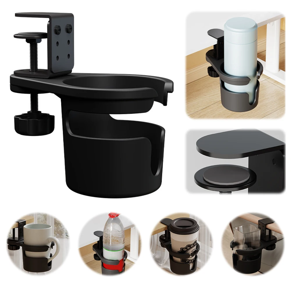 

Rotating Desk Cup Holder Coffee Mug Holder 3 Adjustable Height Insulated Bottle Holder Multifunctional for Tea Coffee Drinks