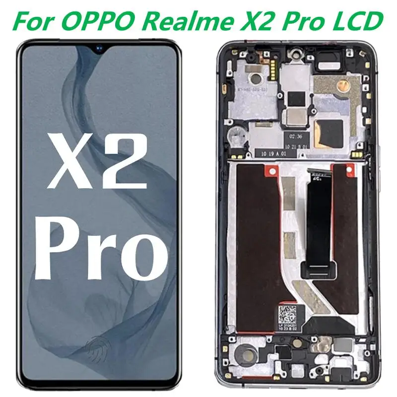 Original 6.5\'\' For OPPO Realme X2 Pro LCD Display With Frame Realme X2 Pro RMX1931 Touch Screen Panal Glass Assembly Repair Part