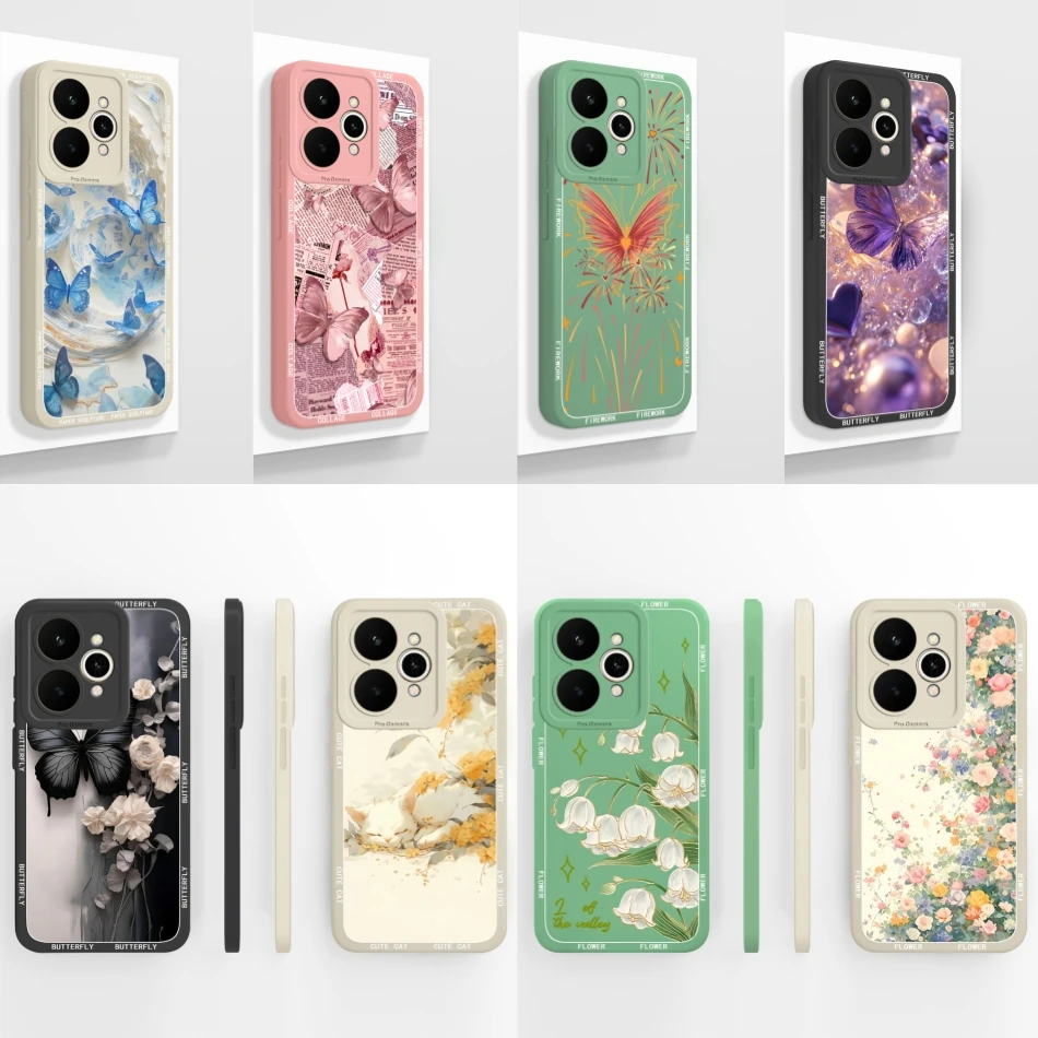 For Realme 15 Pro 15T 15X 5G Phone Case Elegant Butterfly Patterns Top Quality Soft Cover For Realme15 Full Coverage Bumper Capa
