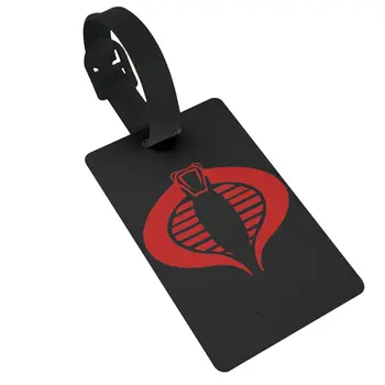 Gi Joe Cobra Enemy โลโก้แท็กกระเป๋าเดินทางกระเป๋าเดินทางอุปกรณ์เสริม Travel PVC Baggage Boarding Tag แบบพกพาผู้ถือป้าย ID ชื่อที่อยู่