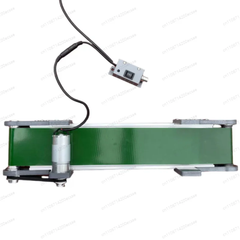 10x35cm Mini Electric Desktop Conveyor Belt 0-116RPM Speed Adjustable DIY Elevator Model Friction Experimental Device