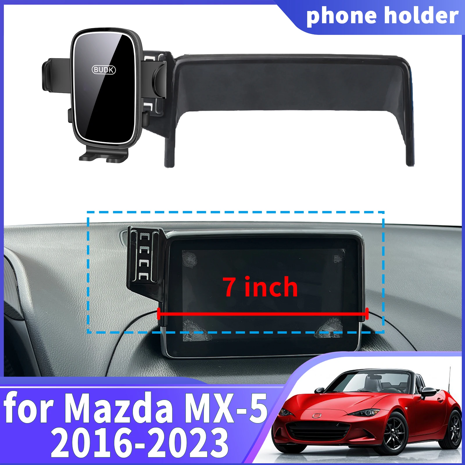 

fit for Mazda MX-5 2016 2017 2018 2019 2020-2023 ND MX5 Miata Roadster Navigation Phone Holder Mount Customized Car accessoires