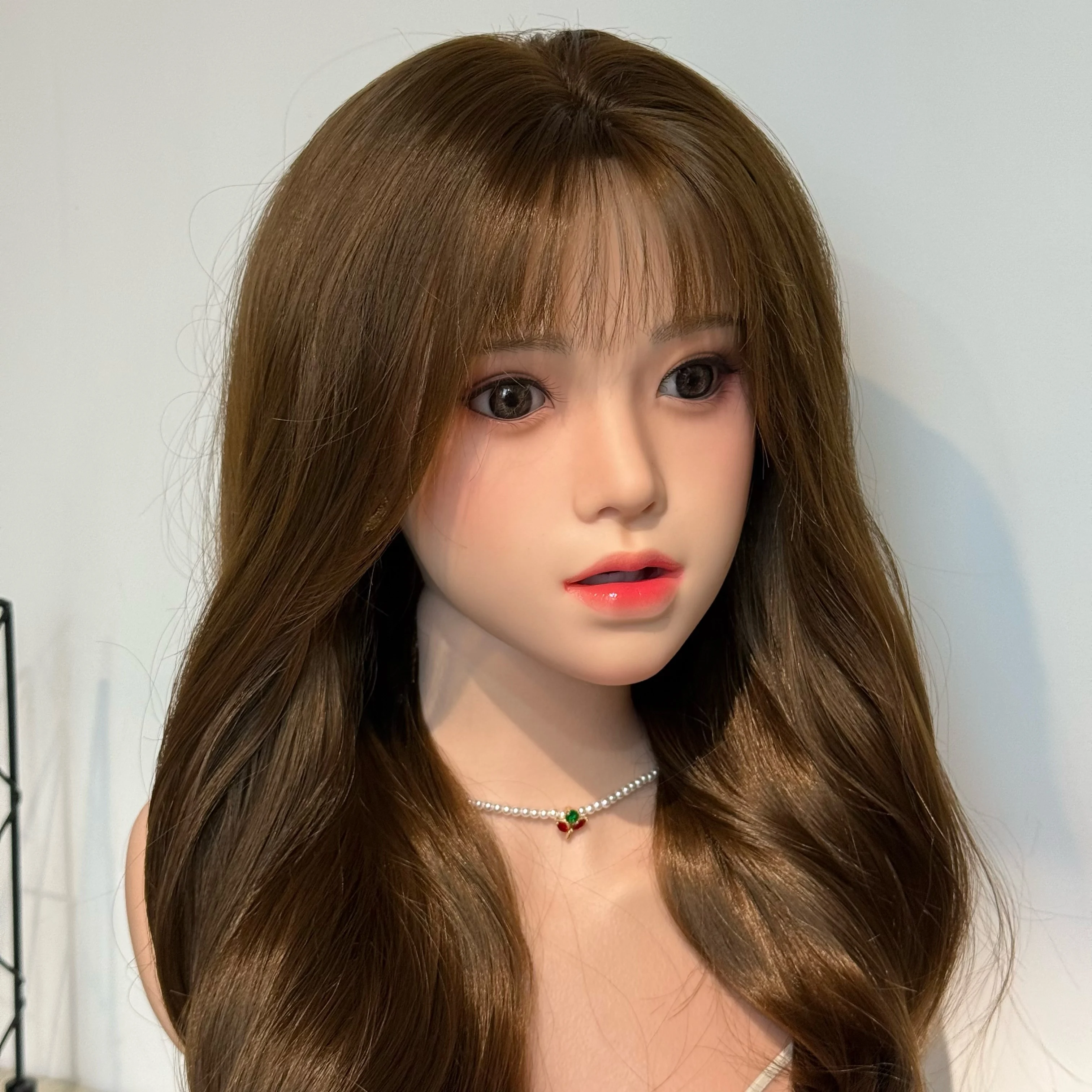 【Wonanii】Food Grade siliconen grote kop model M16 schroefinterface, open mond met pruik tanden tong leerlingen-