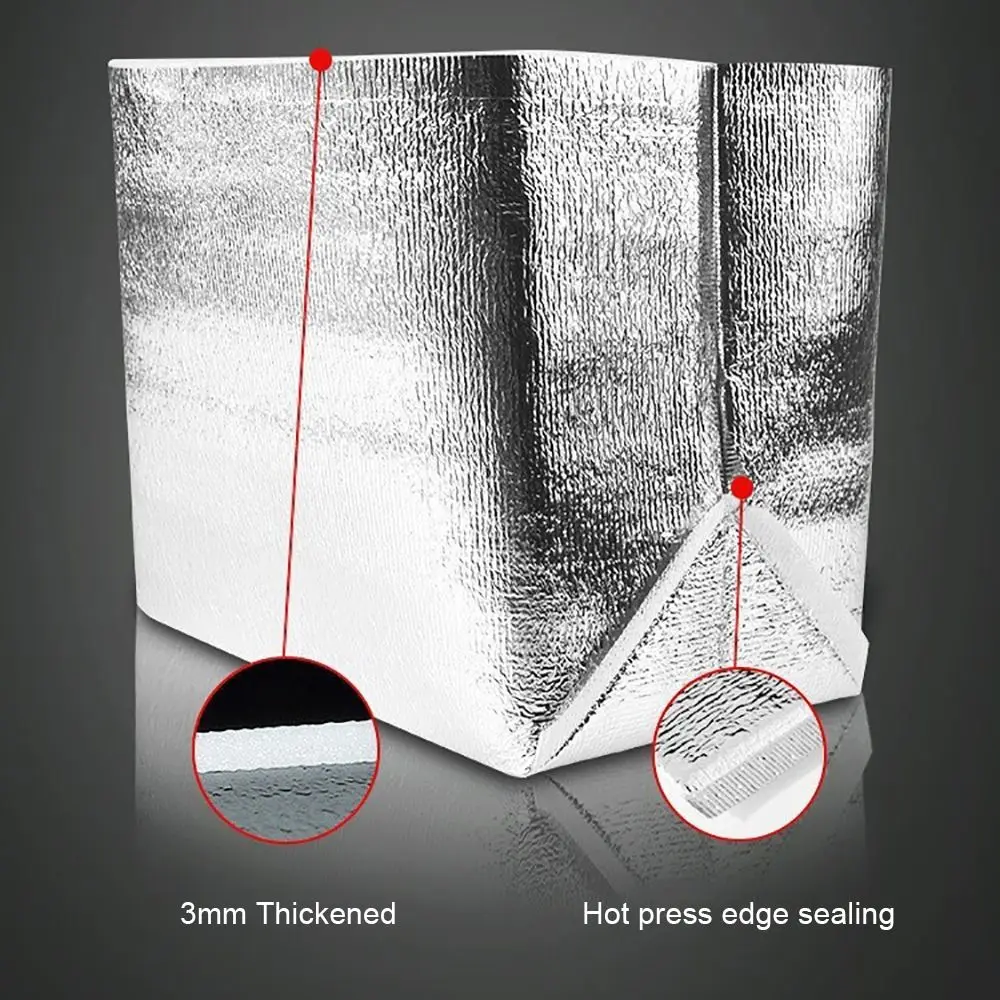 5 قطعة الجليد المحمولة الباردة الدافئة الألومنيوم احباط حقيبة تسليم الناقل التعبئة حقيبة عزل الغذاء الحرارية 3 مللي متر حقيبة للحفاظ على البرودة تخزين المشروبات