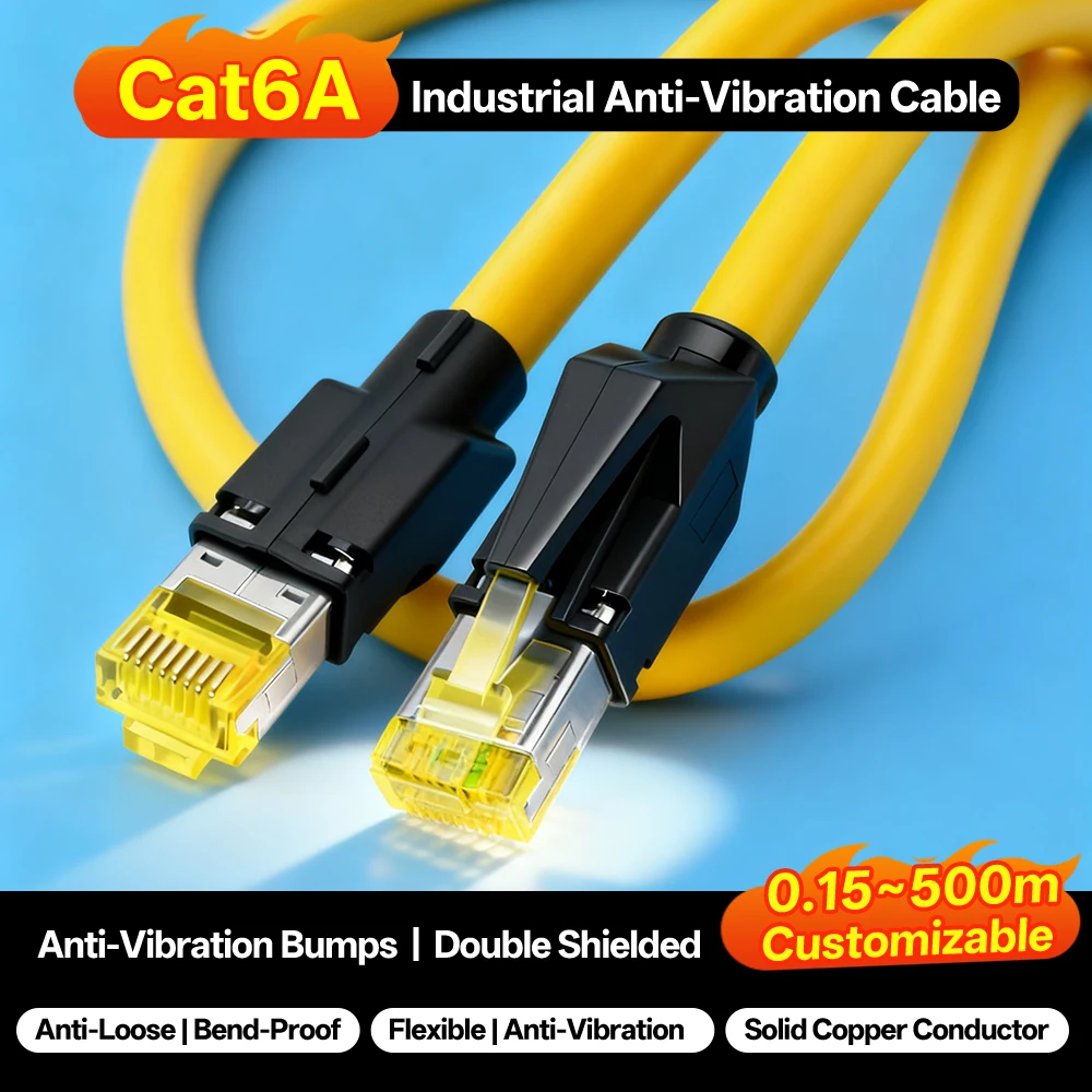 Drag Chain Cnc - Kabel Ethernet Industri Cat6A Berpelindung Ganda,