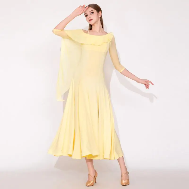 

2026 New Ballroom Dance Modern Dance Dress Performance Clothes Competition Clothing Ballroom Dance Waltz Dress MY951