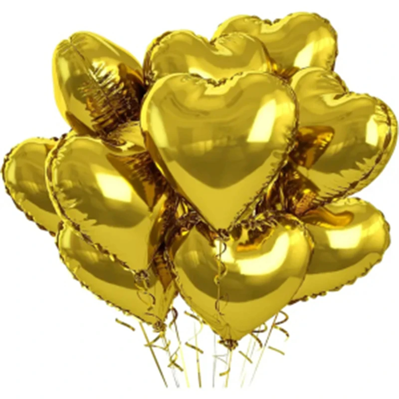 10pcs 18inch Red Love Heart Shape Foil Balloons Wedding Birthday Party Decoration Ballons image 3