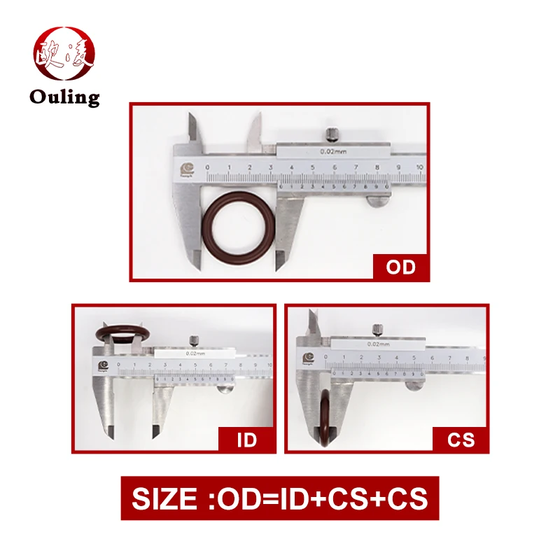 البني فلوروروبر FKM O-حلقة 1.8/2.65 مللي متر سمك الختم مقاومة للتآكل طوقا حلقة مطاطية للاستخدام الصناعي