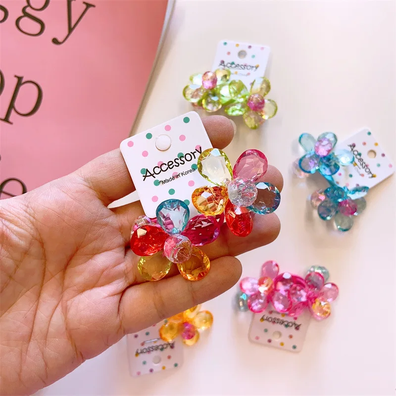 2 teile/satz süße haargummi mädchen Kopf Seil Blume Haar Gummibänder elastische Haarband Baby haarschmuck mädchen – Detail 4