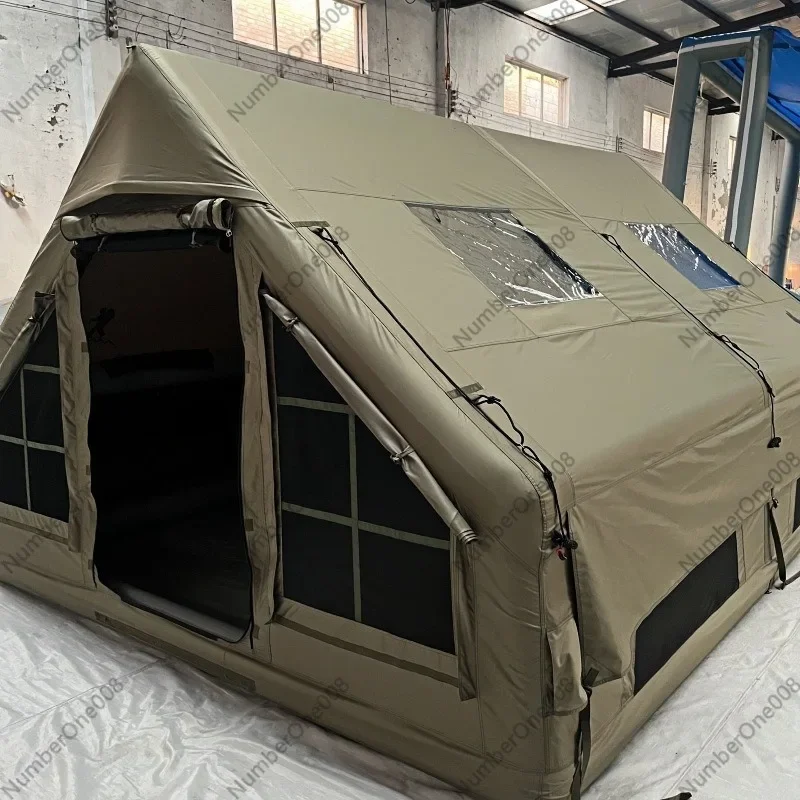 12㎡ Inflatable Tent 600D Oxford Fabric Waterproof Windproof Outdoor Camping Tent for Family Hiking Glamping