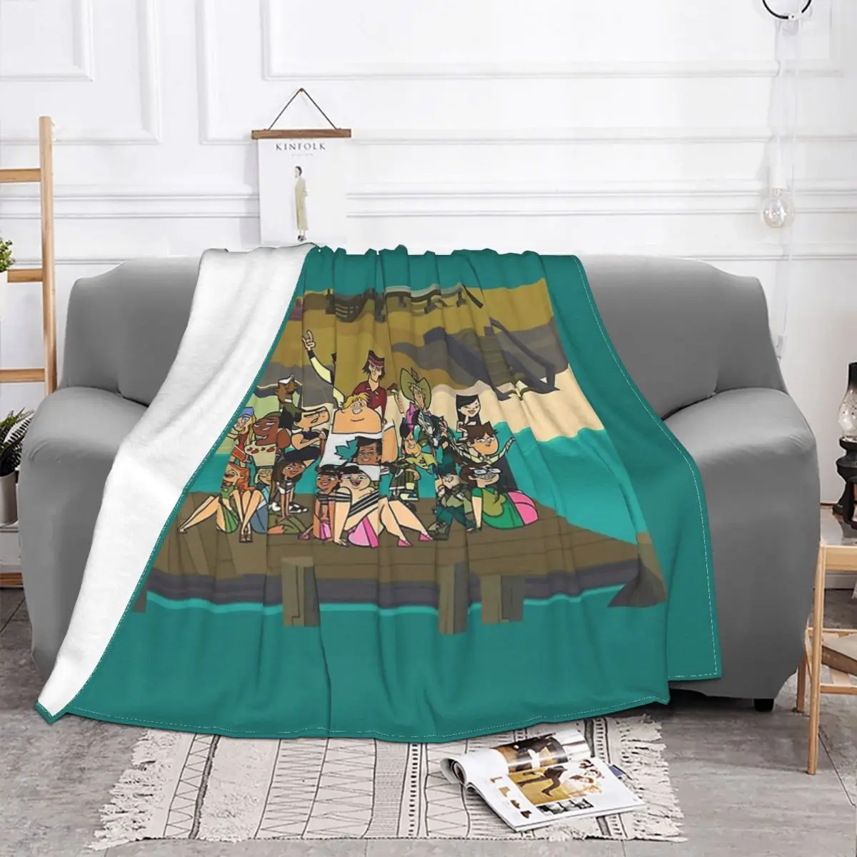 Total Drama Chef Hatchet Animated Blanket Plush Summer Welcome Back To Island Cute Lightweight Throw Blankets Rug Piece