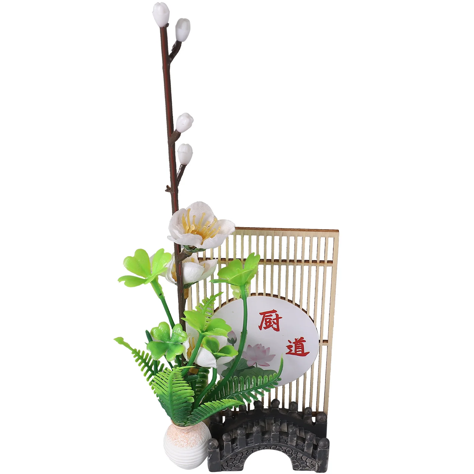 

Sushi Plate Artificial Mini Flower Japanese Sashimi Table Decor Faux Plant Simulation Flower Restaurant Supply