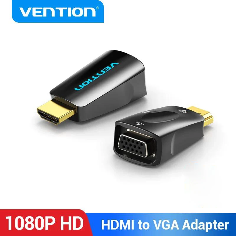Vention HDMI to VGA Adapter HDMI Male to VGA 15 Pin Female Adapter HD 1080P Audio Cable for PC Laptop TV Box HDMI VGA Converter