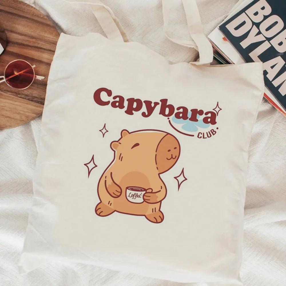 Capibara shopping bag jute bag grocery canvas shopper shopper bag reciclaje sacola foldable string cabas