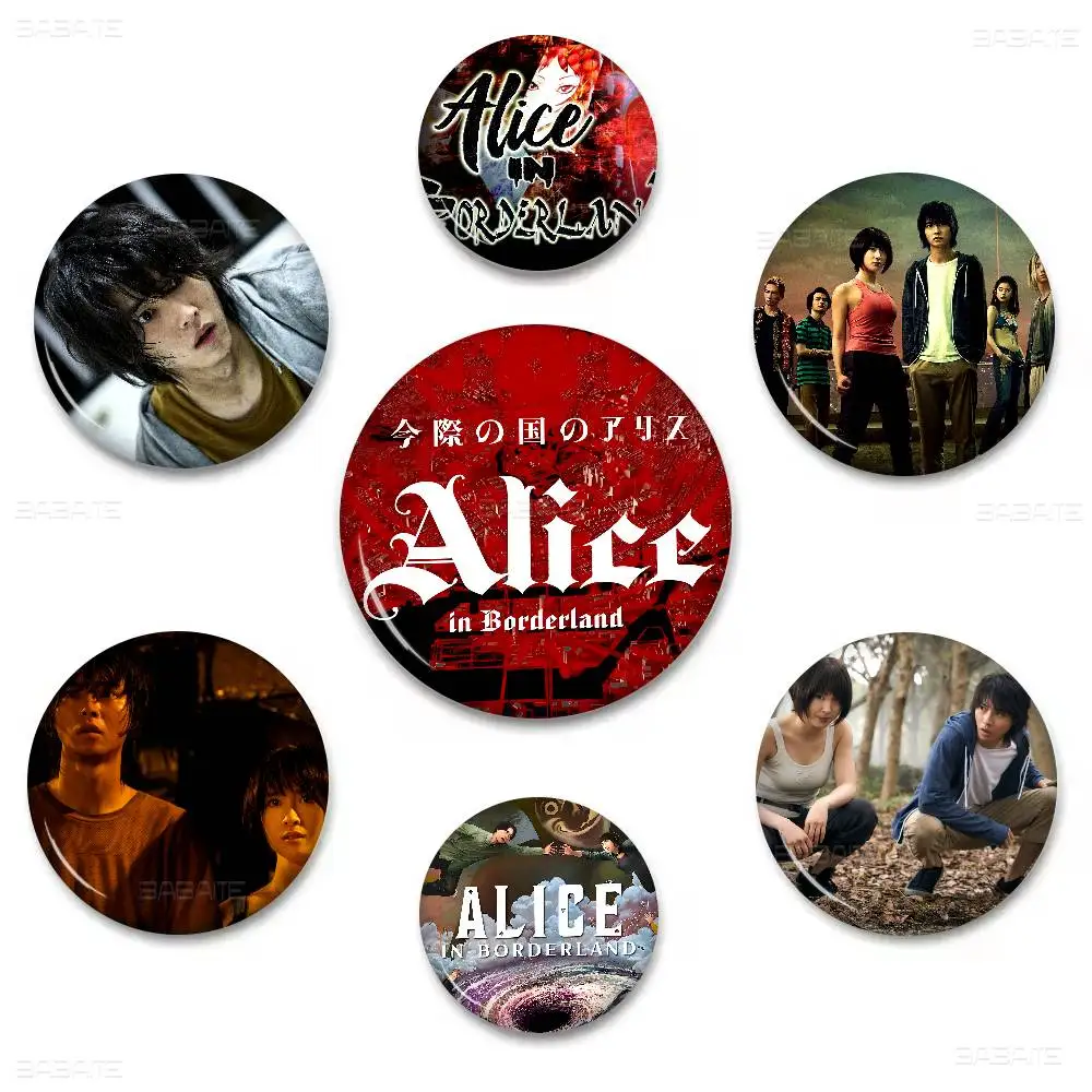 Hot TV Alice In Borderland Anime Brooches Cute Cartoon  Badge Jacket Jeans Lapel Pin Gift Accessorie