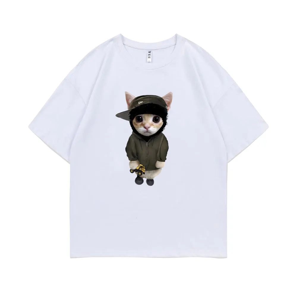 Rapper Yeat Kitty with Tonka Graphic Tshirt Male Casual Tees Men Hip Hop Rap Street Tee Shirt Summer Funny Man Oversized T-shirt