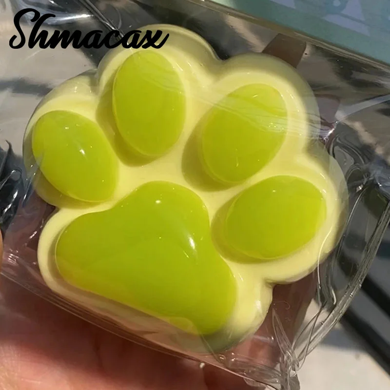 Soft Sticky Texture Silicone Green Grape Cat Paws Toys Slow Rebound Decompression Toy Reduce Stress Kids Toys Gifts