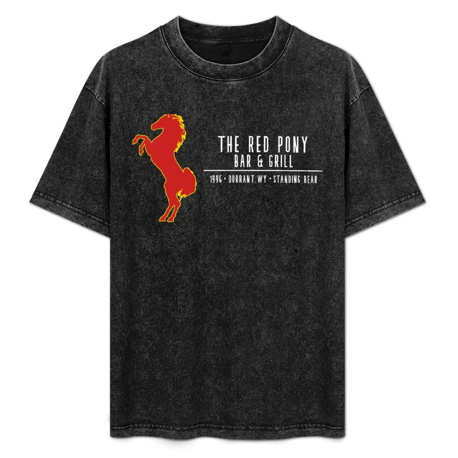 

Red Pony Bar T-Shirt Big Size Loose Fit Tee Shirt