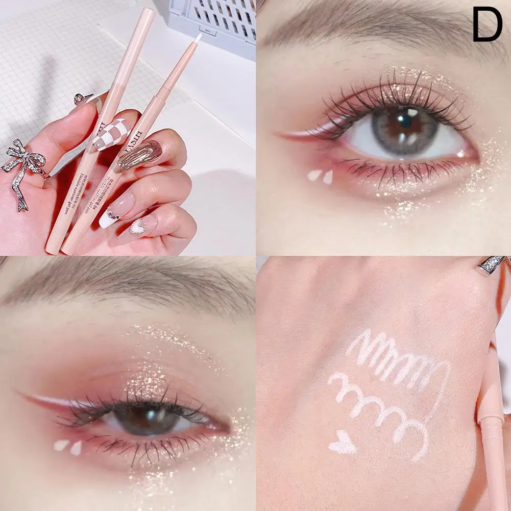 5 cores delineador gel lápis iluminador rosa vermelho mocha marrom impermeável à prova de óleo secagem rápida para iniciantes e estudantes