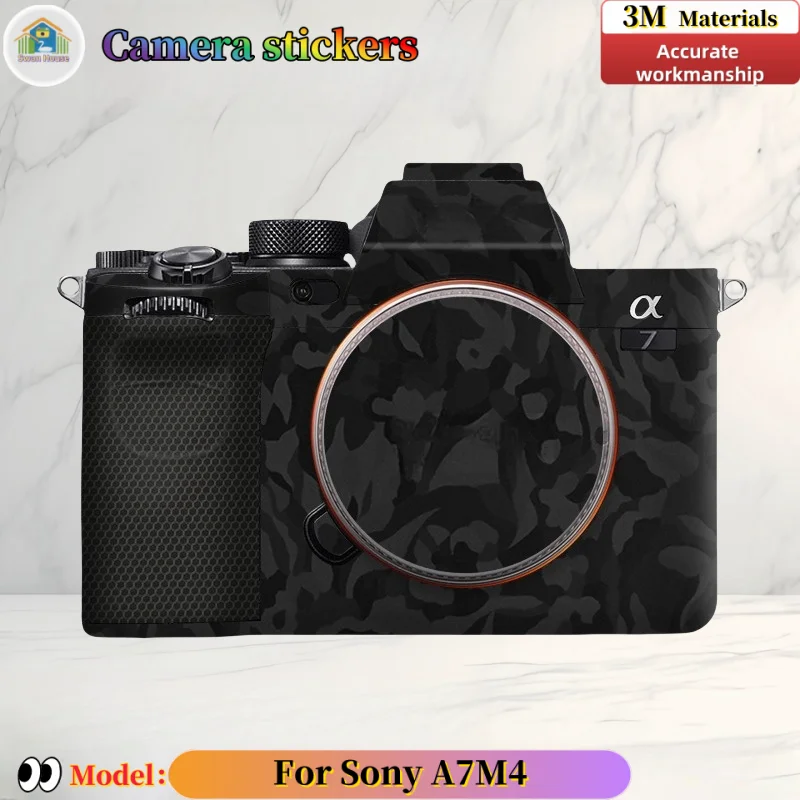 Para adesivos de câmera Sony A7M4, pele DIY, película protetora resistente ao desgaste de alfaiataria de precisão