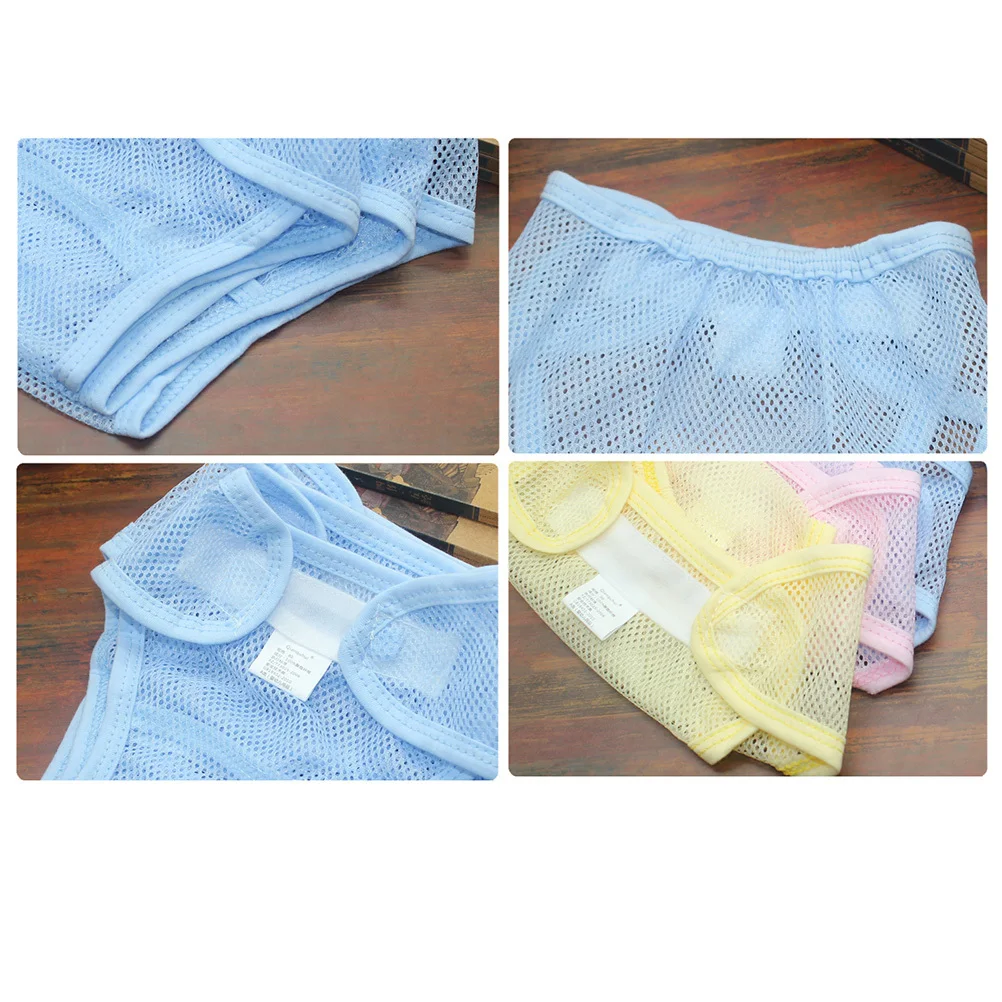 3Pcs 베이비 트레이닝 팬츠 통기성 메쉬 워셔블 변기 아기 재사용 가능한 속옷 네트 기저귀 사이즈 100 핑크