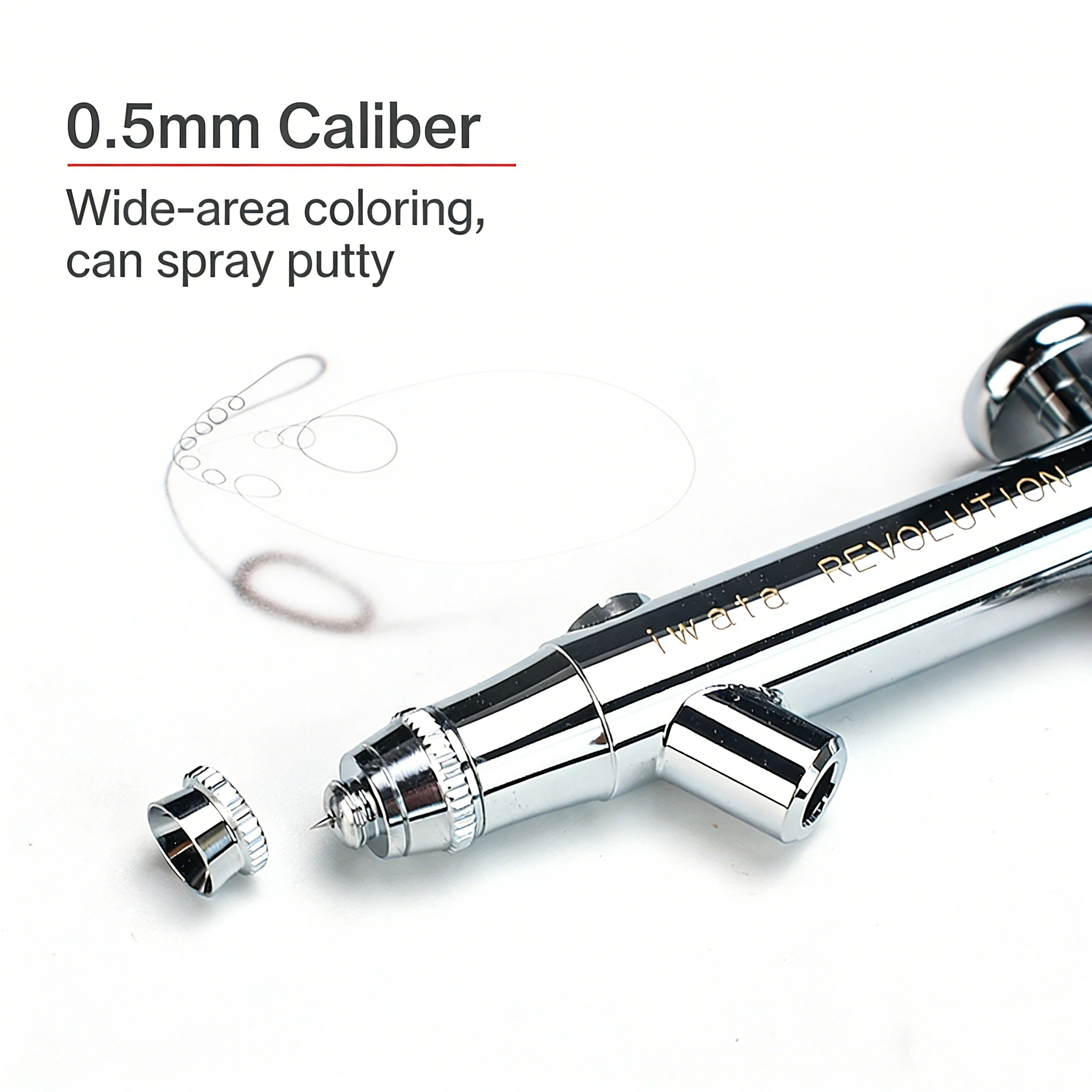 Anest Iwata HP-BCR Revolution Airbrush 0.5mm Siphon Feed Dual Action Spray Gun for Car Model Furniture DIY Art Painting Tools