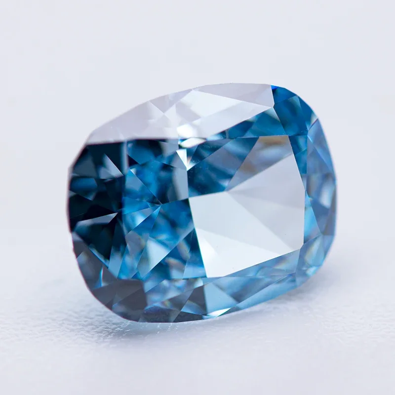 Zirkonia Crushed Ice Cut Kussenvorm Fancy Blauwe Kleur Bedels Kralen voor Diy Sieraden Maken Ringen Materialen Geen Certificaat