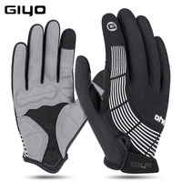 GIYO Touch Screen Long Full Fingers Bicycle Gloves MTB Road Bike Breathable Shockproof Autumn Winter Thermal Cycling Gloves