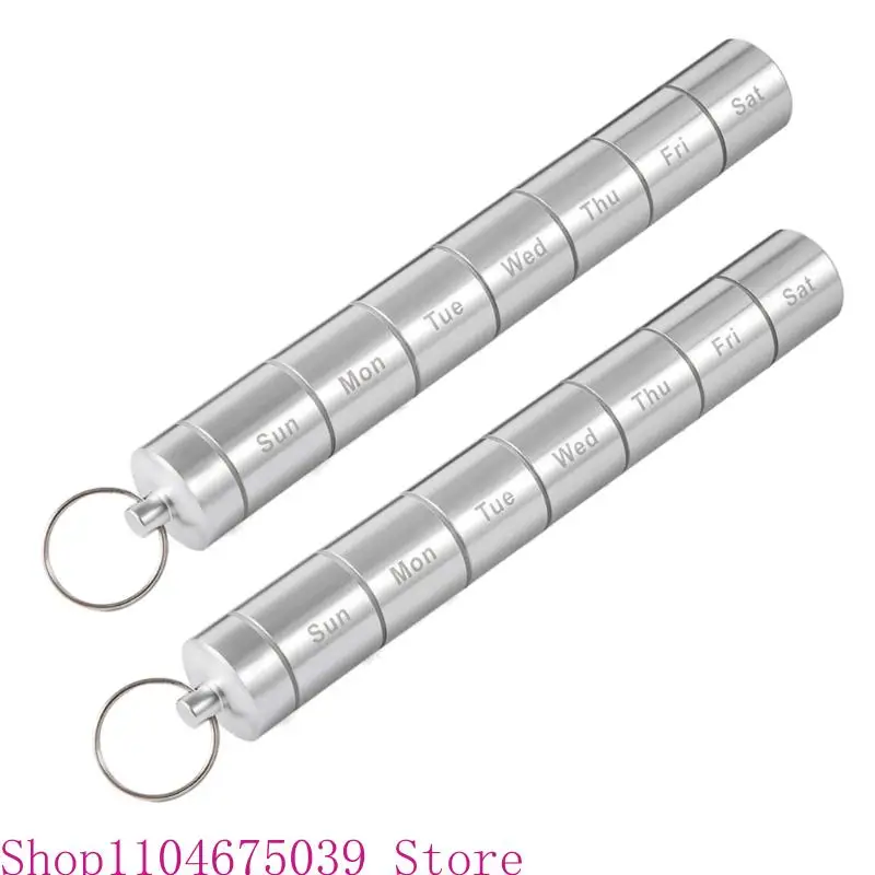 

5 -ASD 2x металлические таблетки Еженедельные водонепроницаемые водонепроницаемые аварийные таблетки для таблеток для таблеток