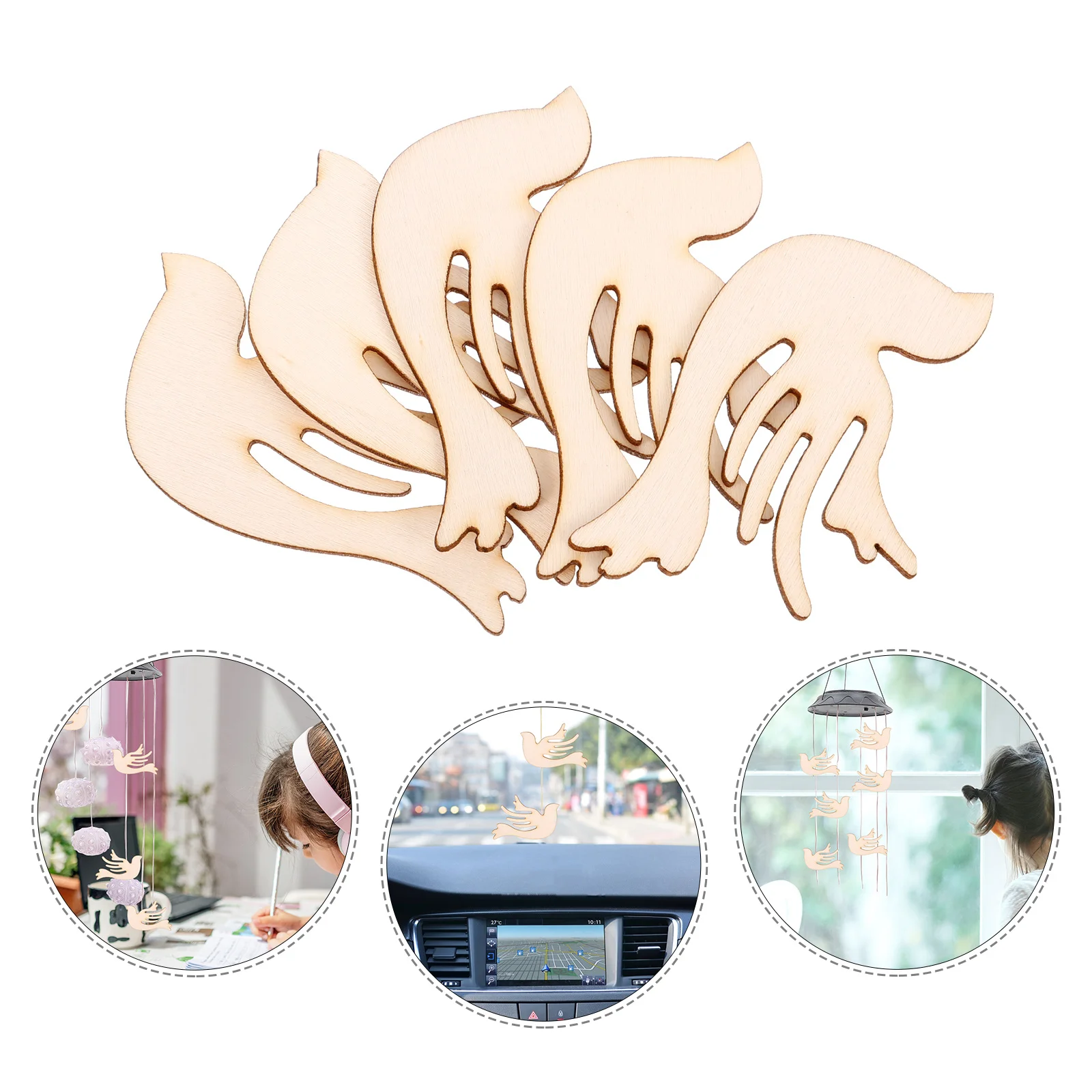 

10Pcs Small Bird Wood Chips Blank DIY Wooden Pieces for Crafting Card Making Wedding Decorations Handcraft Bird Slice
