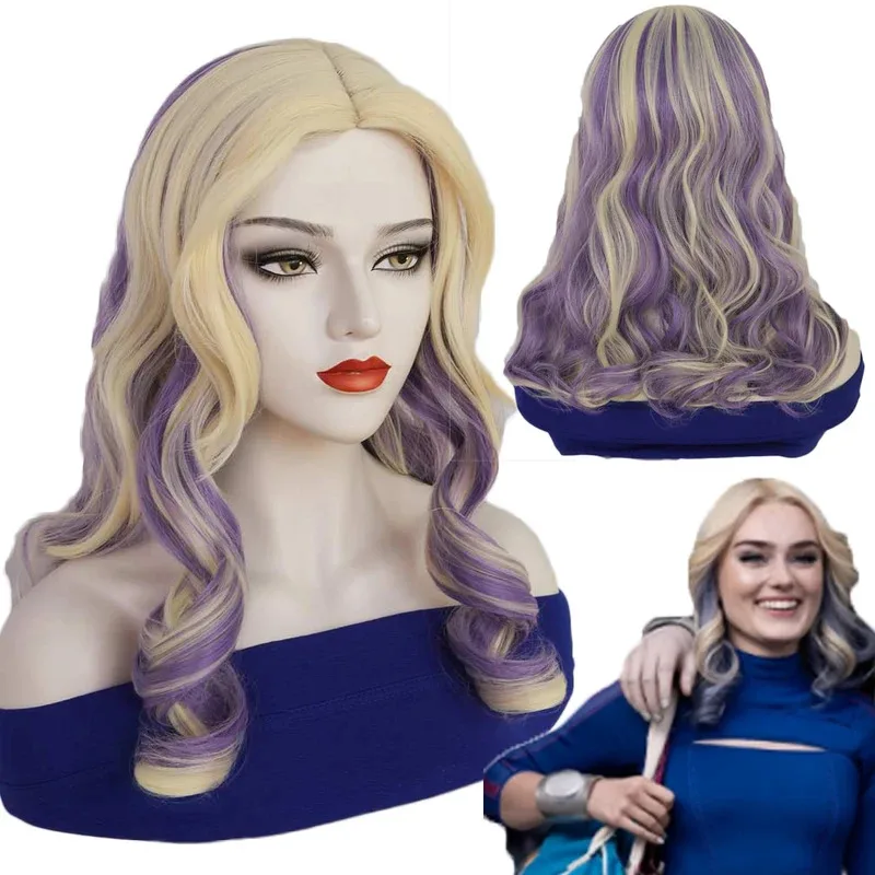 TV Zombies 3 Cos Addison Cosplay Props Halloween Accessories Female Long Hair Wig Headwear sf/1