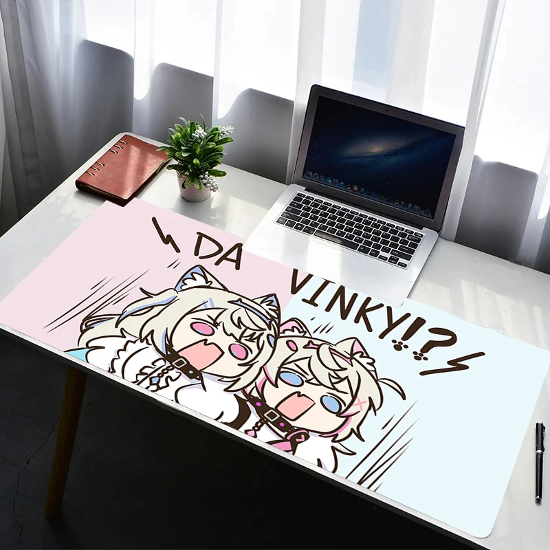 

Desk Mat Carpet Desk Accessories Laptop Hololive Mococo Fuwawa Abyssgard Gamer Mausepad Mouse Pad Mousepad Office Mouse Mat