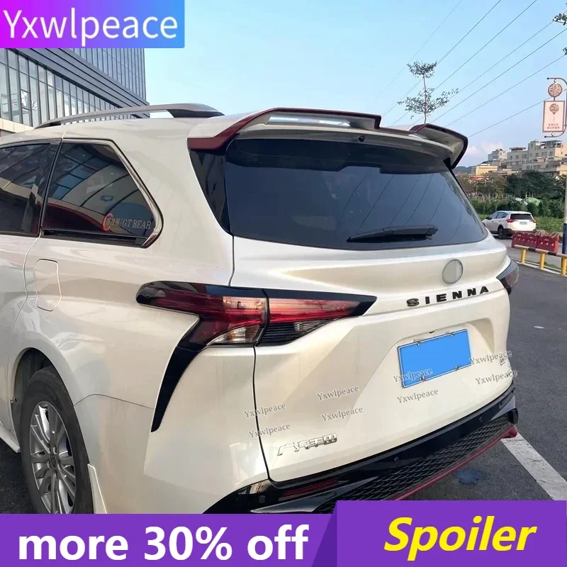 

For Toyota NEW Sienna 2020 2021 2022 2023 Trunk Spoiler ABS Glossy Black/Carbon Look Rear Roof Spoiler Wing Car Accessories