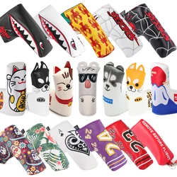 ฝาครอบพัตเตอร์ใบมีดกอล์ฟปลอกสวมหัวเซนต์แพทริคหนังสังเคราะห์ปิดด้วยแม่เหล็กสำหรับ scotty Cameron Odyssey TaylorMade