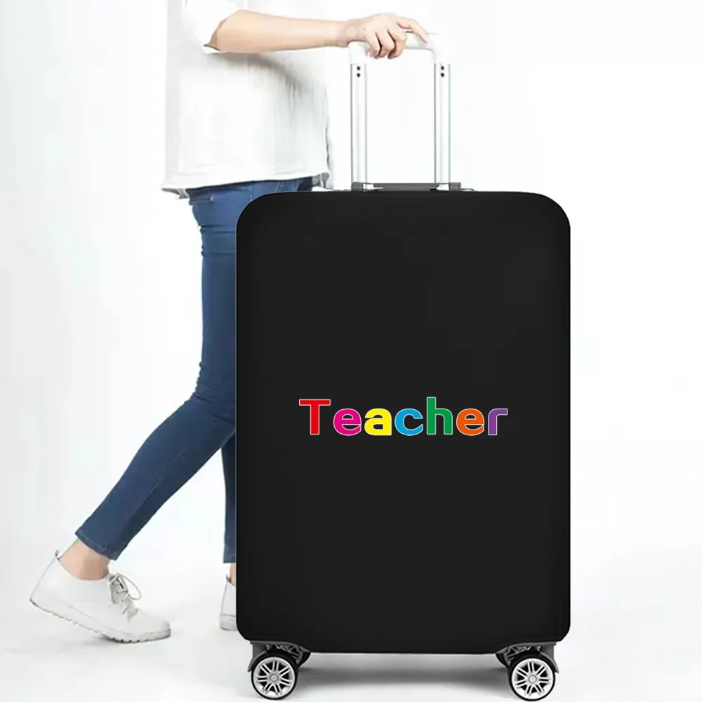 Suitable for 18\'\'-32\'\' Travel Accessories Luggage Cover Washable Protective Cover Elastic Luggage Cover Dust-proof Teacher Print