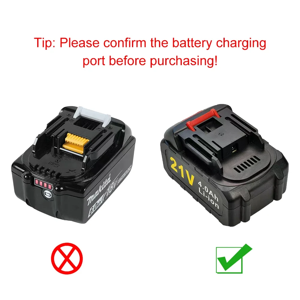 Battery Charger Suitable For Makita 18V 21V Li-ion Battery Portable Fast Charger for Makita Battery Replacement EU Plug