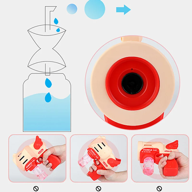 子供のための自動バブルマシン,野菜のおもちゃ,屋外,石鹸,バブルブロワー,魔法の銃,花嫁のための