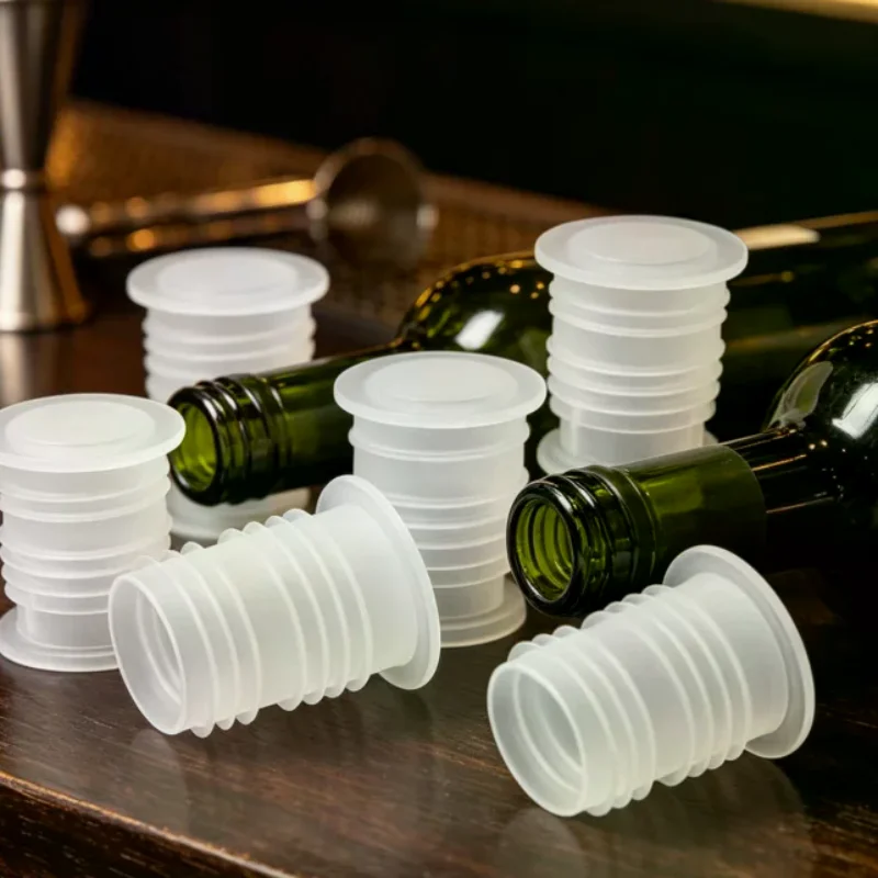 10Pcs Plastic Wine Bottle Stoppers Reusable Bottle Inner Plug Dust‑Proof Sealing Caps for Red Wine Bottle Dust Plug Replacement