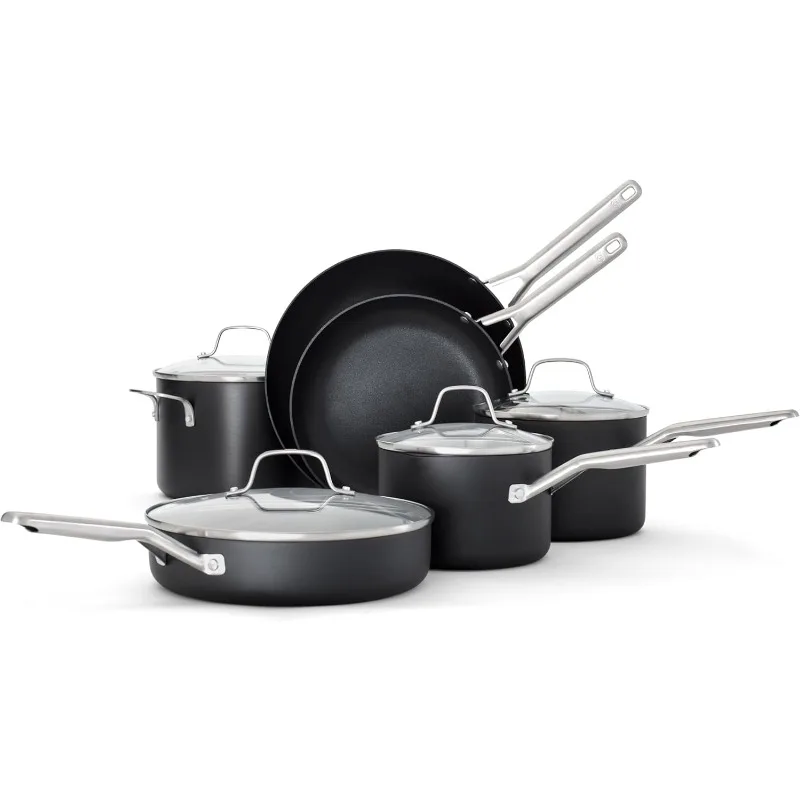 Calphalon Hard-Anodized Nonstick 10-Piece Cookware Set