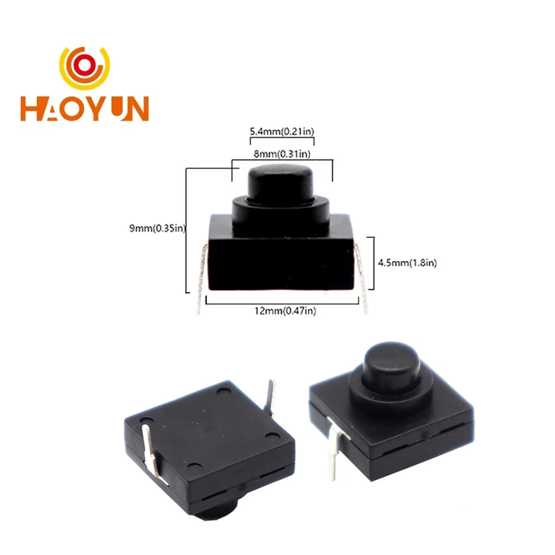 

【30-10 шт.】12*12*9,4 мм, кнопочный переключатель фонарика, 1 А, 30 В, CB-1212-112D, 2 контакта, ультратонкий, средняя часть ног
