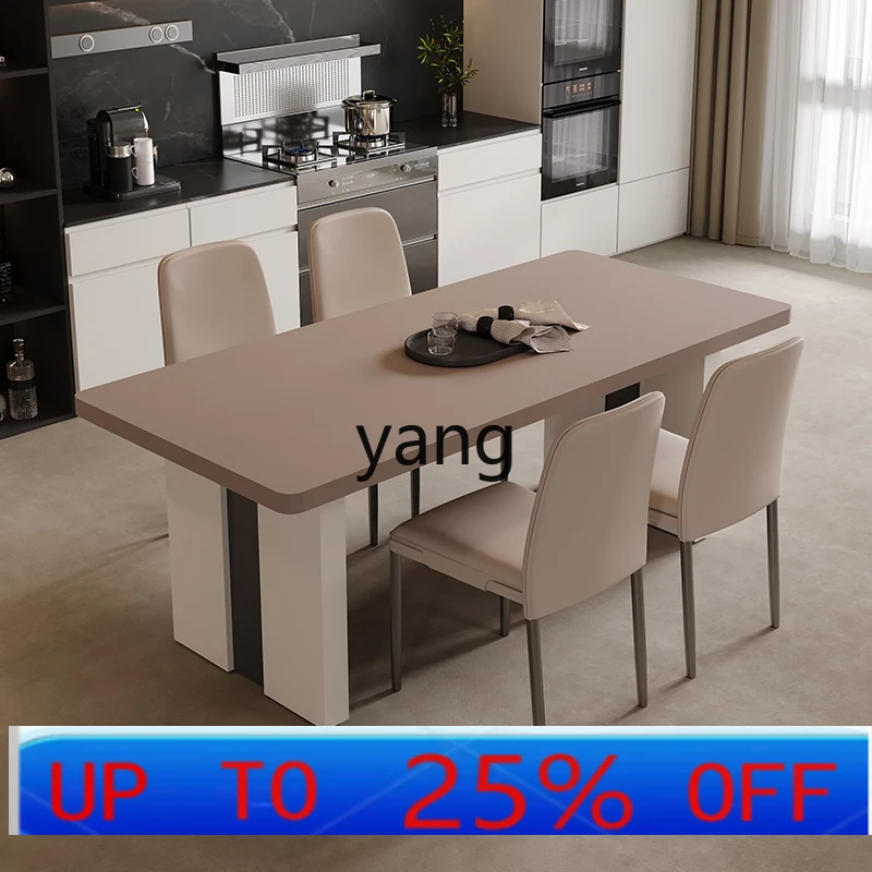 

Обеденный стол и стулья LTT из минималистичной каменной плиты, итальянский стиль, ретро, ваби-саби, легкий люкс, современный дизайн