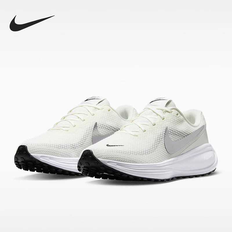 Nike HJ8485‑112 Women's Off White Running Shoes Breathable Mesh Shock Absorbing Lightweight Sneakers