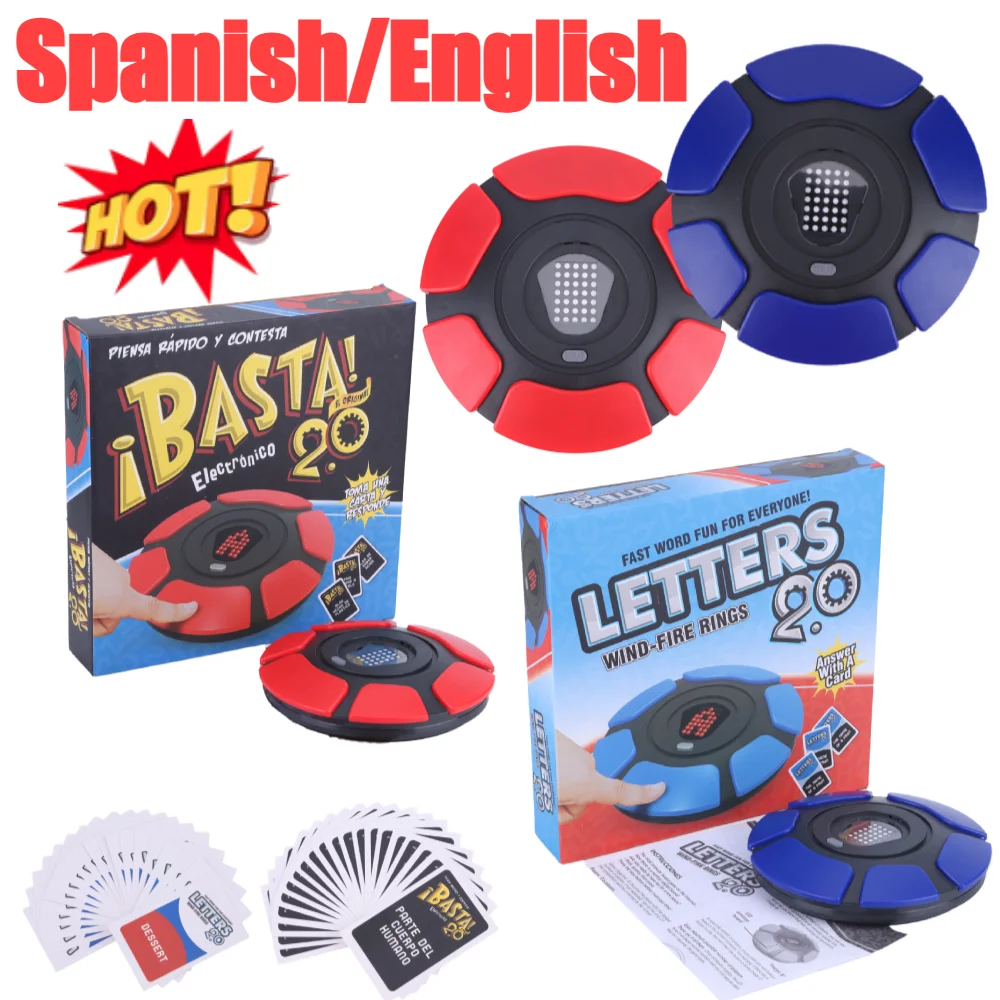 Basta Spanish Word Game Version Think Tapple Board Game Fast-paced Family Gathering Letter Toys Lengua española Juegos De Mesas