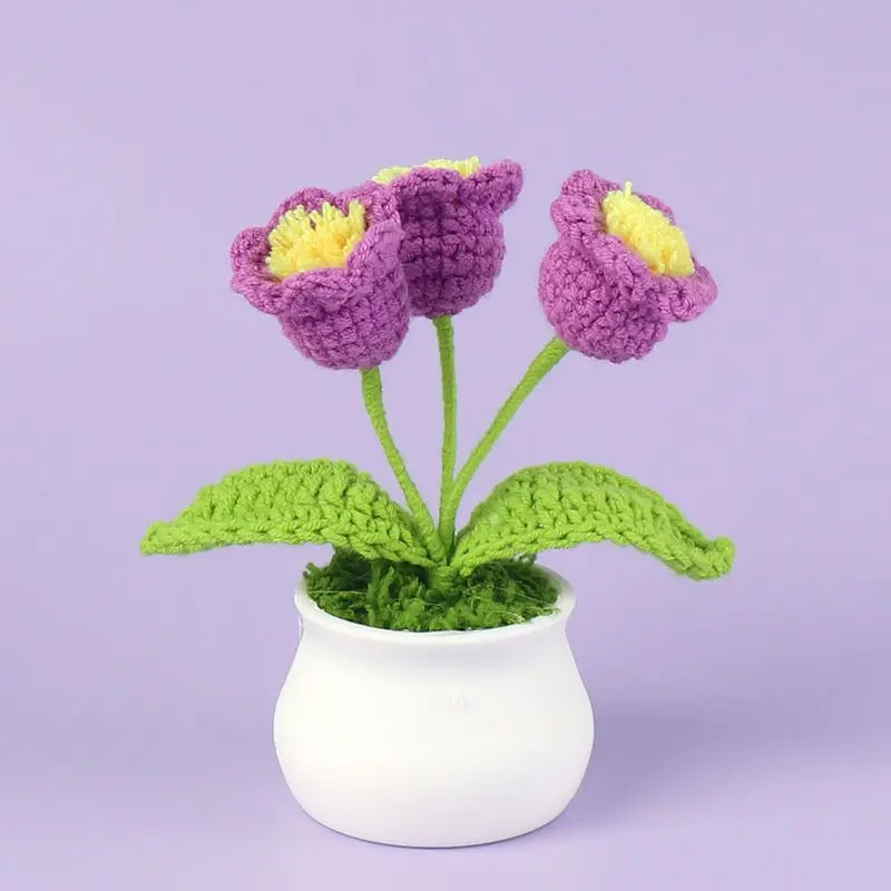 3 رؤساء زنبق الوادي بوعاء النبات ألعاب لطيفة النباتات البيضاء محشوة أفخم ألعاب كرتونية للبنين بنات عيد ميلاد هدية الكريسماس #4